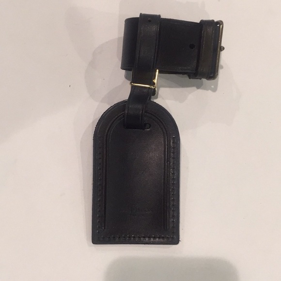 louis vuitton black luggage tag